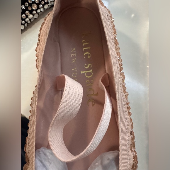 Kate Spade Violette Suede Embellished Flats Blush Mochi Pink 8.5 - Picture 9 of 10